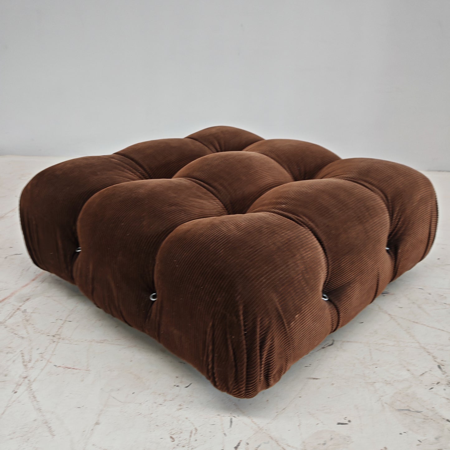 Pouf Camaleonda Velluto marrone Mario Bellini per B&B Italia anni 70