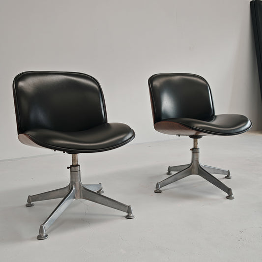 Set di 2 Sedie Sedie poltroncine disegnate da Ico Parisi per MIM anni 60