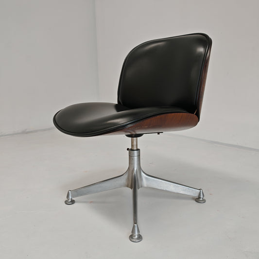 Sedia poltroncina in legno MIM Ico Parisi anni 60