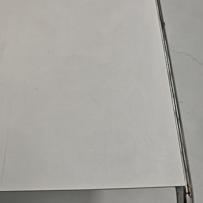 Table basse rectangulaire blanche Laccio de M. Breuer pour Knoll, années 80