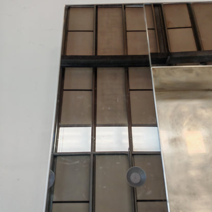 Grande table basse de bar Coffee Tabòlle avec compartiment des années 70 en acier et verre par G. Ausenda pour New York Form