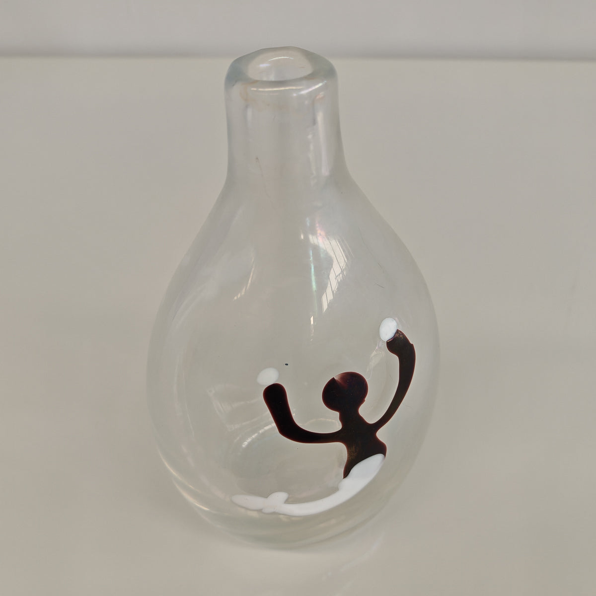 Vaso in Vetro Murano della serie "a macchie" di Fulvio Bianconi anni 50