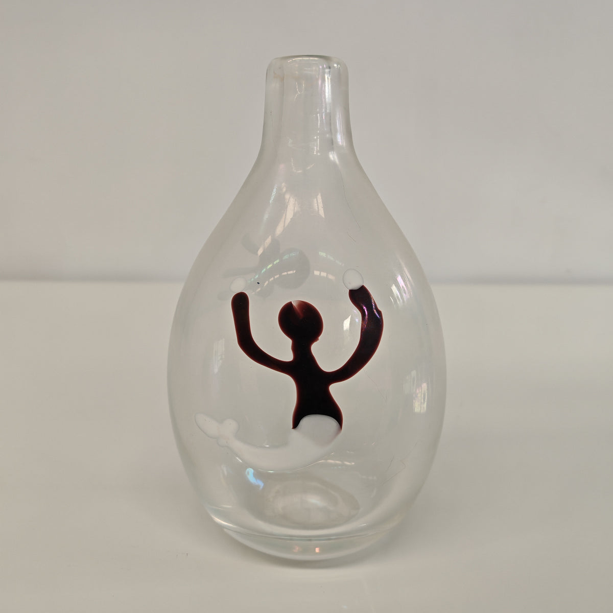 Vaso in Vetro Murano della serie "a macchie" di Fulvio Bianconi anni 50