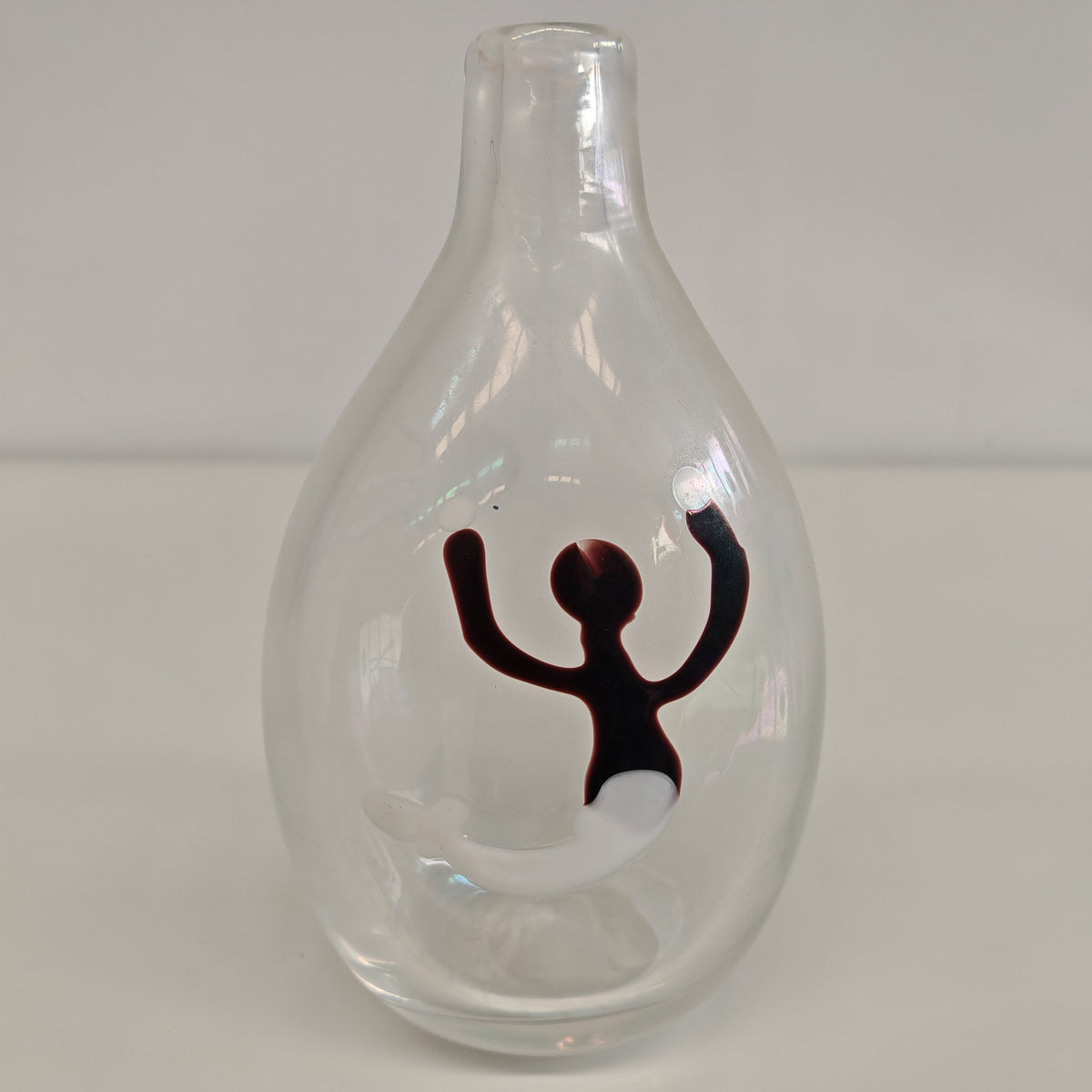 Vaso in Vetro Murano della serie "a macchie" di Fulvio Bianconi anni 50