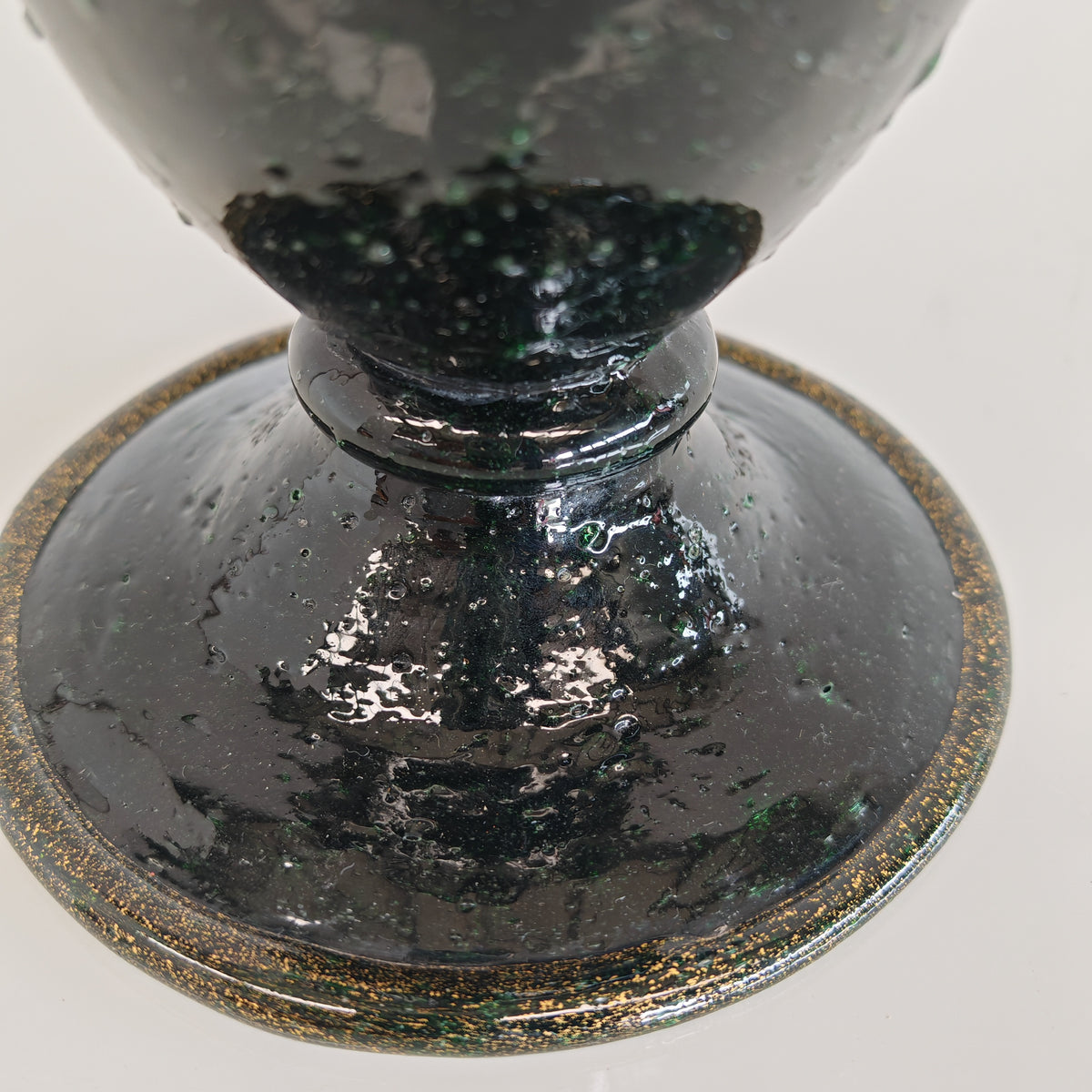 Vaso artistico  Murano anni 30 di  Napoleone Martinuzzi di Venini "pulegoso" con decorazione "Serpente"