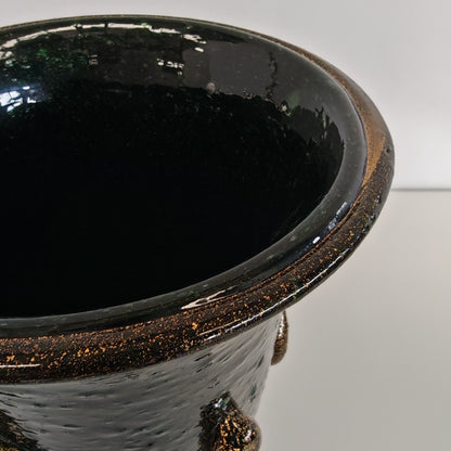 Vaso artistico  Murano anni 30 di  Napoleone Martinuzzi di Venini "pulegoso" con decorazione "Serpente"