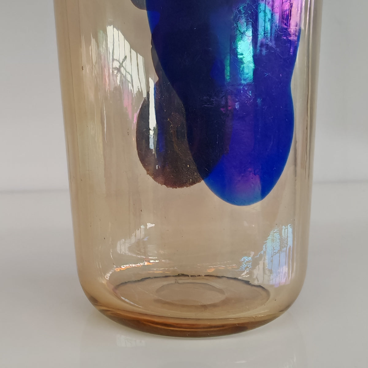 Raro vaso artistico in Vetro di Murano, Venini serie "a Macchie" disegnata da Fulvio Bianconi anni 50