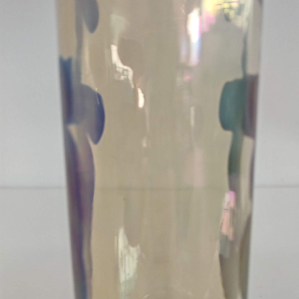 Raro vaso artistico in Vetro di Murano, Venini serie "a Macchie" disegnata da Fulvio Bianconi anni 50