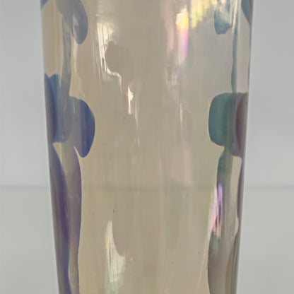 Raro vaso artistico in Vetro di Murano, Venini serie "a Macchie" disegnata da Fulvio Bianconi anni 50