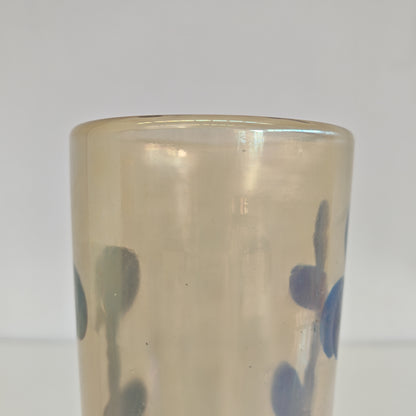 Raro vaso artistico in Vetro di Murano, Venini serie "a Macchie" disegnata da Fulvio Bianconi anni 50