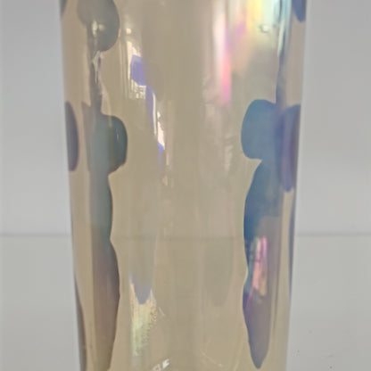 Raro vaso artistico in Vetro di Murano, Venini serie "a Macchie" disegnata da Fulvio Bianconi anni 50