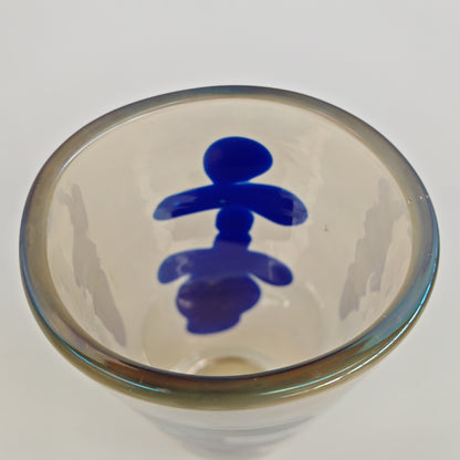 Raro vaso artistico in Vetro di Murano, Venini serie "a Macchie" disegnata da Fulvio Bianconi anni 50