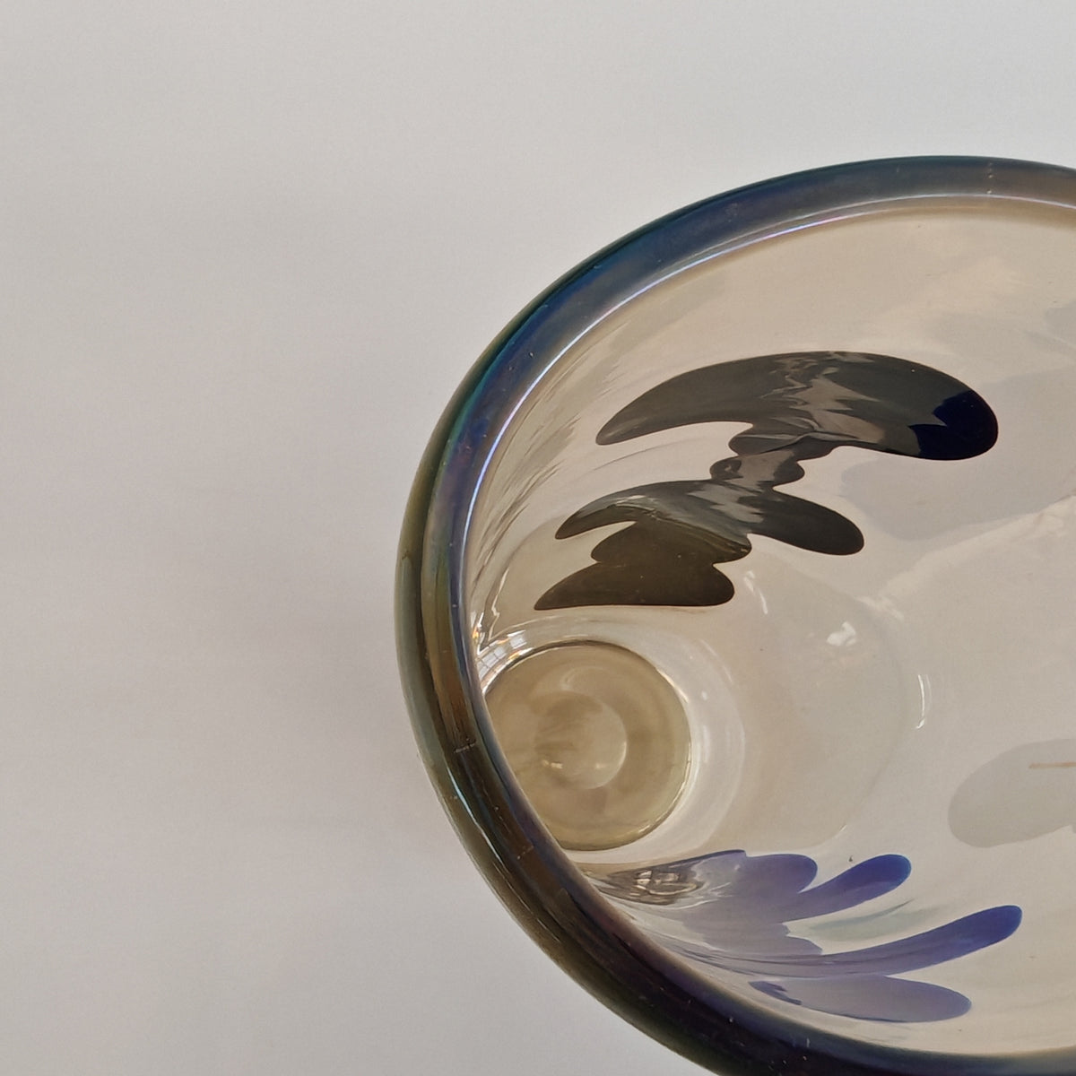 Raro vaso artistico in Vetro di Murano, Venini serie "a Macchie" disegnata da Fulvio Bianconi anni 50