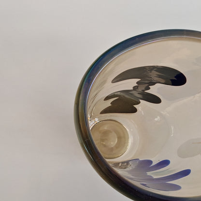 Raro vaso artistico in Vetro di Murano, Venini serie "a Macchie" disegnata da Fulvio Bianconi anni 50