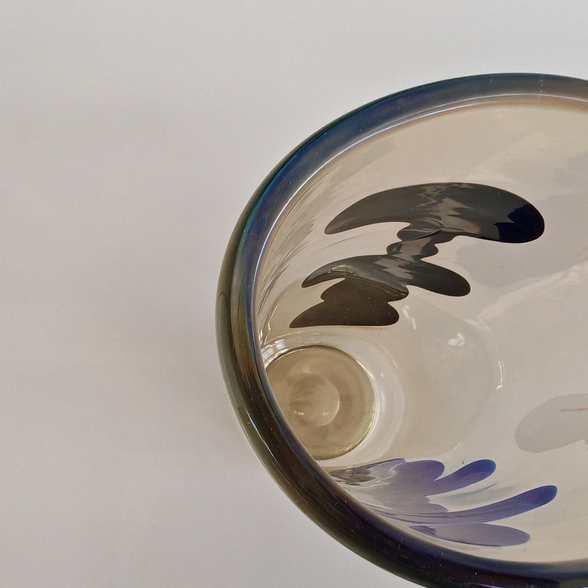 Raro vaso artistico in Vetro di Murano, Venini serie "a Macchie" disegnata da Fulvio Bianconi anni 50
