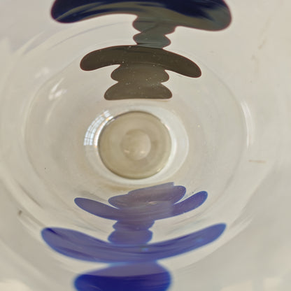 Raro vaso artistico in Vetro di Murano, Venini serie "a Macchie" disegnata da Fulvio Bianconi anni 50