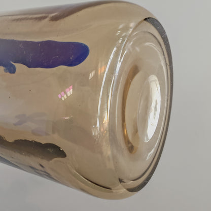 Raro vaso artistico in Vetro di Murano, Venini serie "a Macchie" disegnata da Fulvio Bianconi anni 50