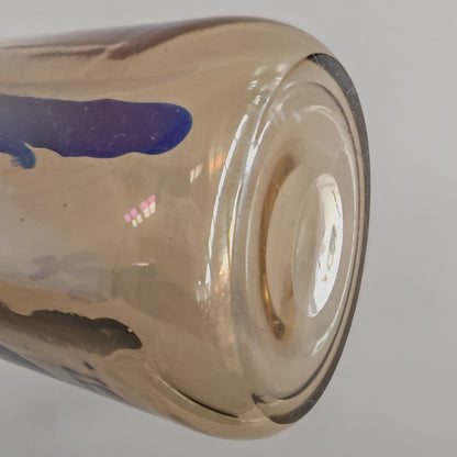 Raro vaso artistico in Vetro di Murano, Venini serie "a Macchie" disegnata da Fulvio Bianconi anni 50