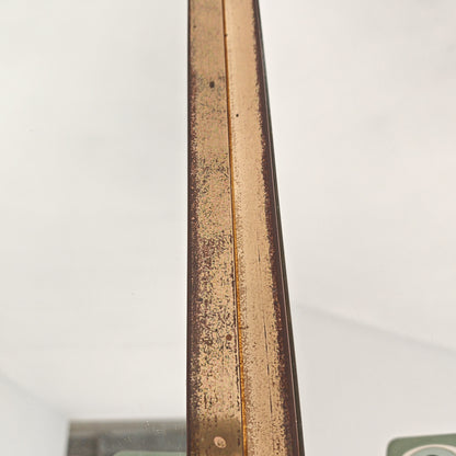 Specchio pieghevole in ottone vintage anni 70