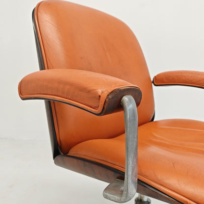 Fauteuil de direction en cuir MIM Ico Parisi années 60