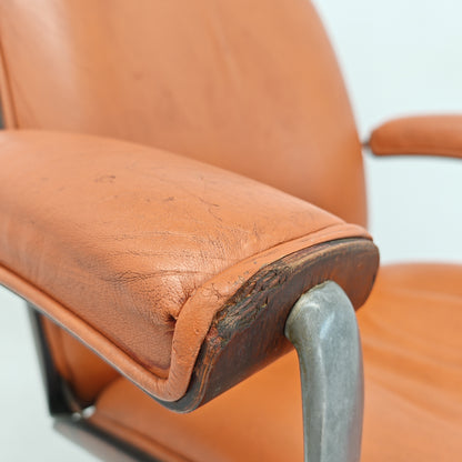 Fauteuil de direction en cuir MIM Ico Parisi années 60