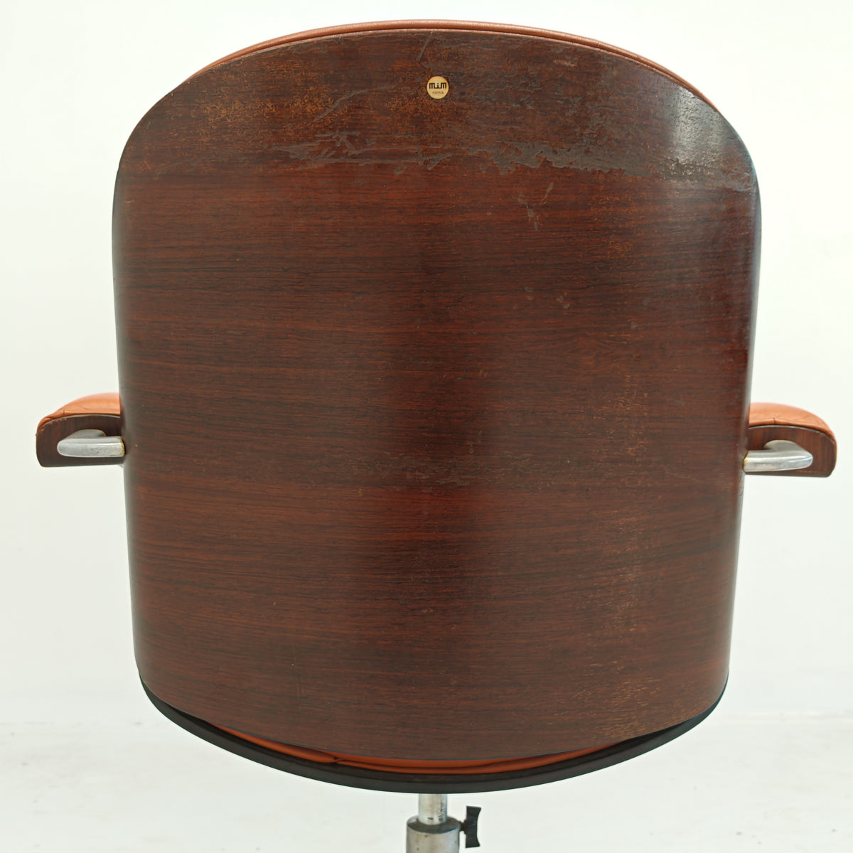 Fauteuil de direction en cuir MIM Ico Parisi années 60