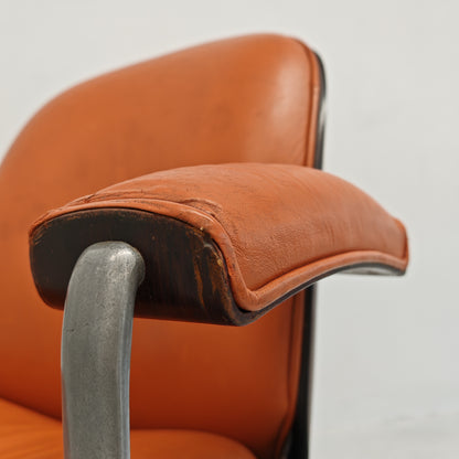 Fauteuil de direction en cuir MIM Ico Parisi années 60