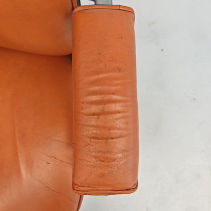 Fauteuil de direction en cuir MIM Ico Parisi années 60