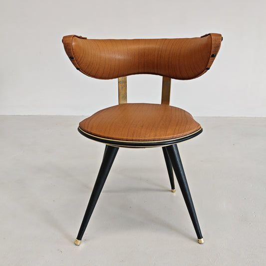 Sedia con braccioli poltroncina girevole Mascagni anni 50