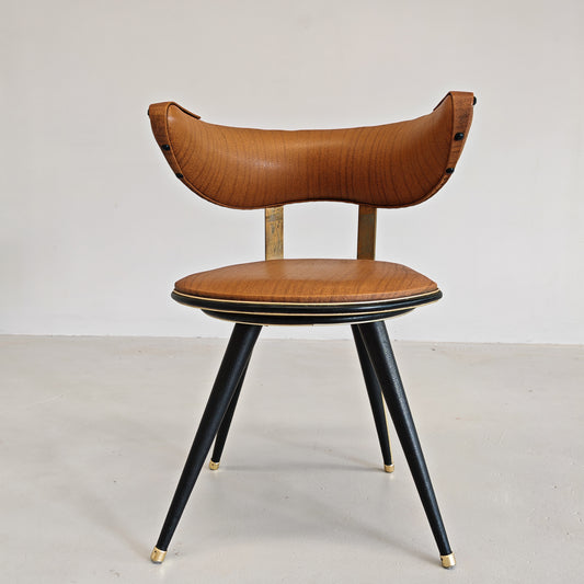 Sedia con braccioli poltroncina girevole Mascagni anni 50