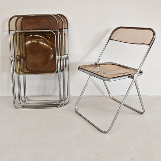 Set di 4 sedie pieghevoli Plia G. Piretti per Anonima castelli anni 70