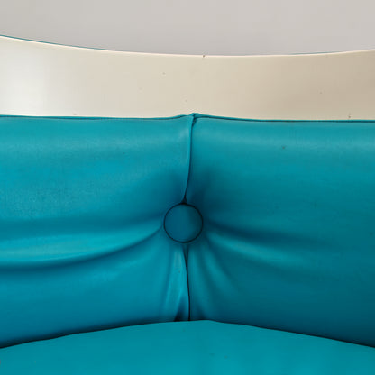 Petit fauteuil bleu Dilly Dally de L. Massoni pour Poltrona Frau, années 70