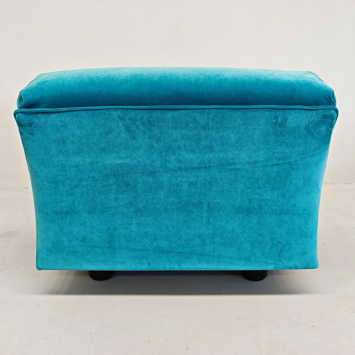 Divano modulare (8) velluto azzurro mod. Fiandra Vico Magistretti per Cassina anni 70/80