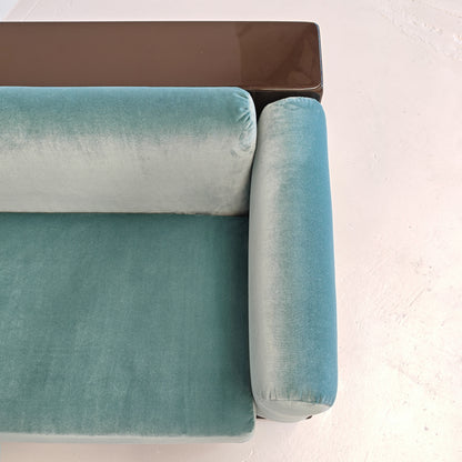 Paire de fauteuils en velours bleu ciel mod. « Gradual » Cini Boeri pour Gavina années 70