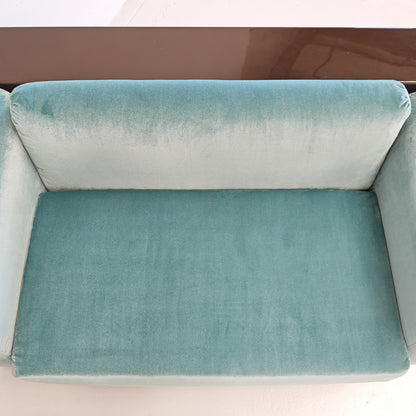 Paire de fauteuils en velours bleu ciel mod. « Gradual » Cini Boeri pour Gavina années 70
