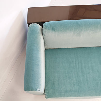 Paire de fauteuils en velours bleu ciel mod. « Gradual » Cini Boeri pour Gavina années 70