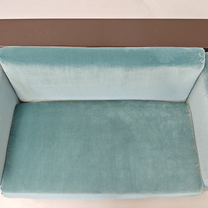 Paire de fauteuils en velours bleu ciel mod. « Gradual » Cini Boeri pour Gavina années 70