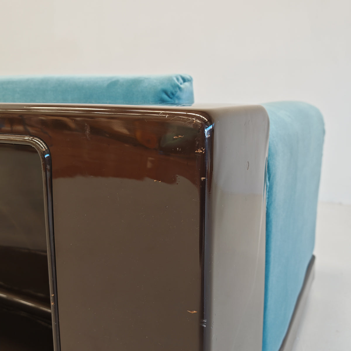 Paire de fauteuils en velours bleu ciel mod. « Gradual » Cini Boeri pour Gavina années 70