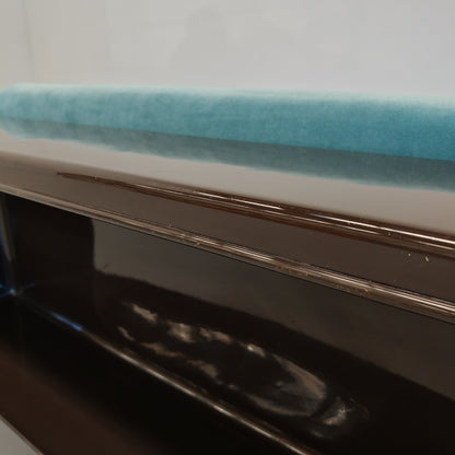 Paire de fauteuils en velours bleu ciel mod. « Gradual » Cini Boeri pour Gavina années 70