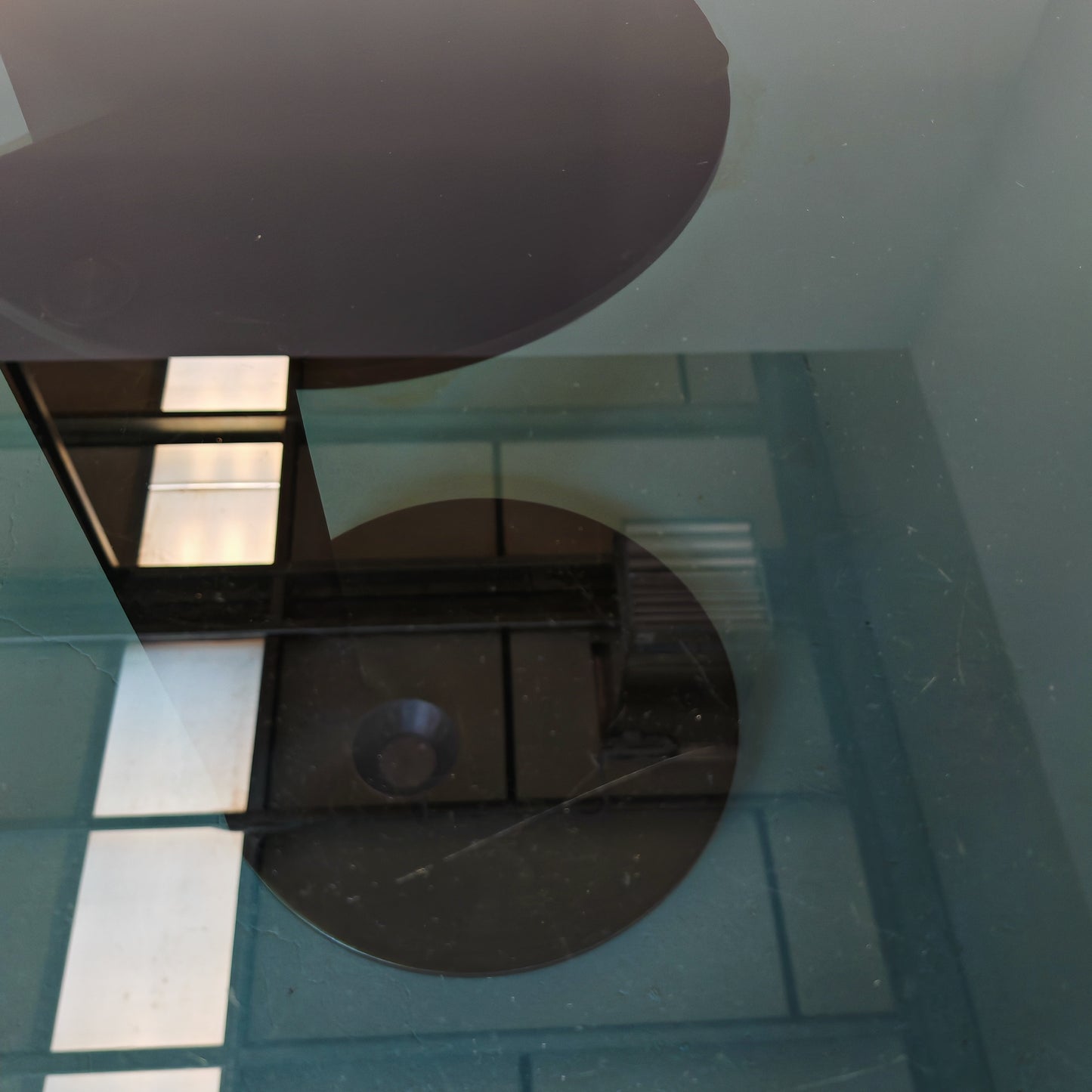 Tavolo Tondo in Vetro modello TL 59 Afra e Tobia Scarpa per Poggi anni 70