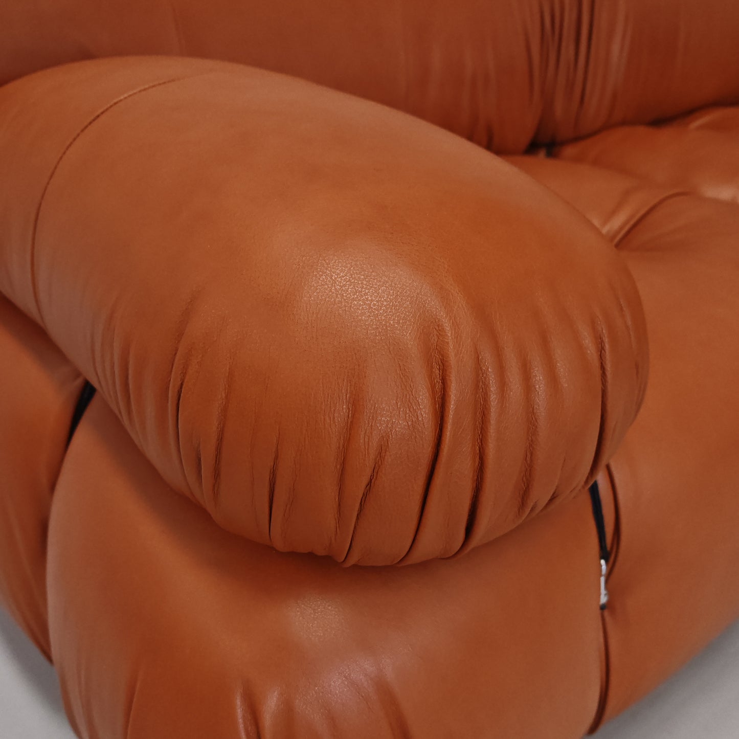 Divano 5 moduli Camaleonda Mario Bellini per B&B Pelle nuova Cognac