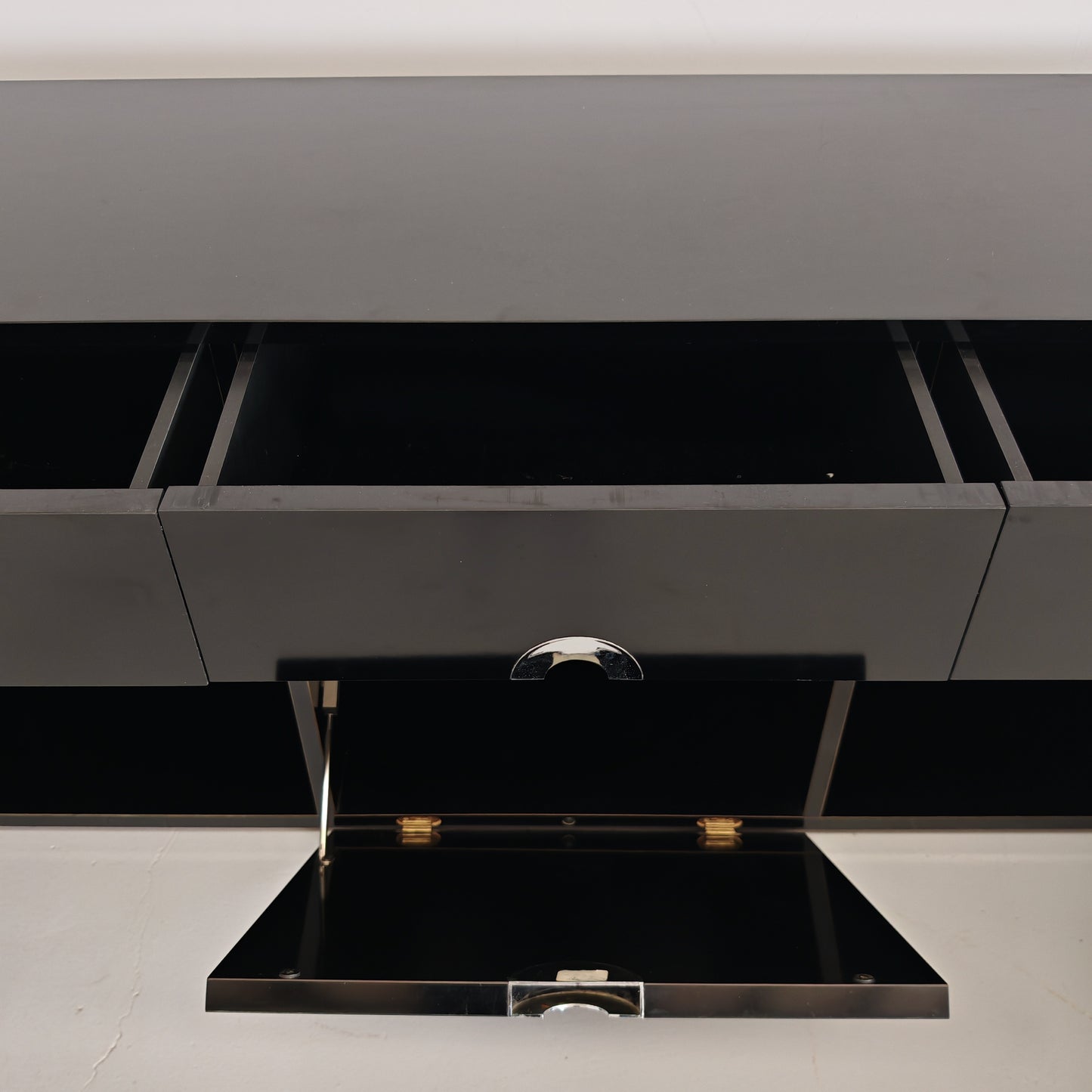 Sideboard Willy Rizzo per Mario Sabot anni 70 Nero