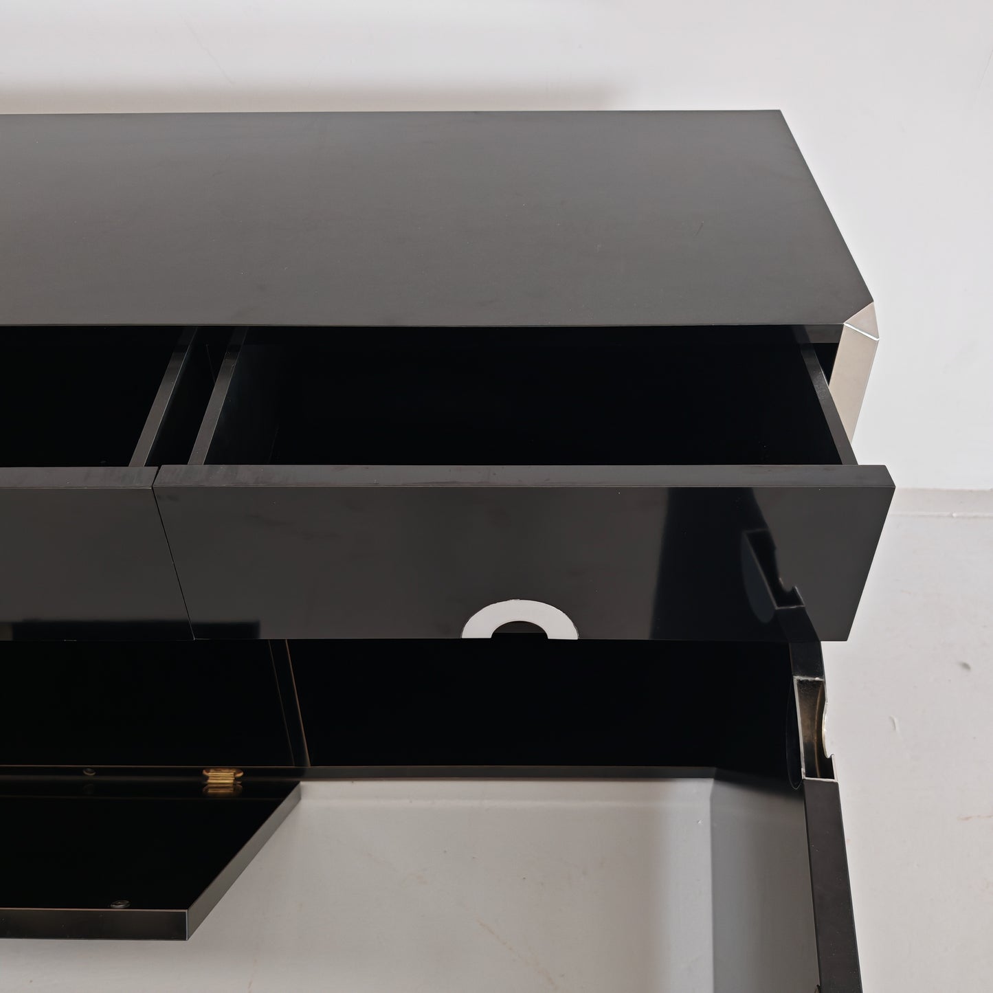 Sideboard Willy Rizzo per Mario Sabot anni 70 Nero