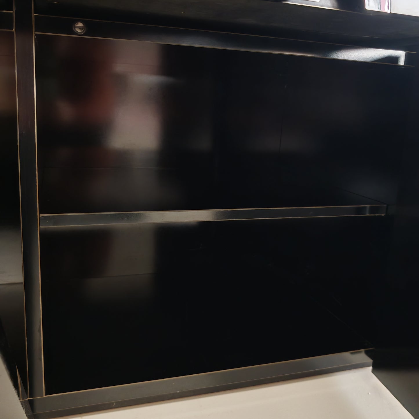 Sideboard Willy Rizzo per Mario Sabot anni 70 Nero