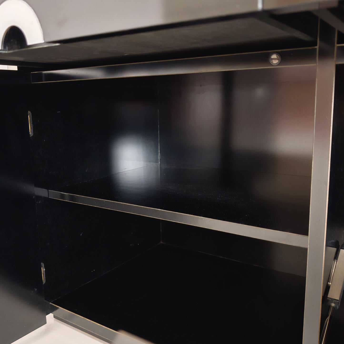 Sideboard Willy Rizzo per Mario Sabot anni 70 Nero