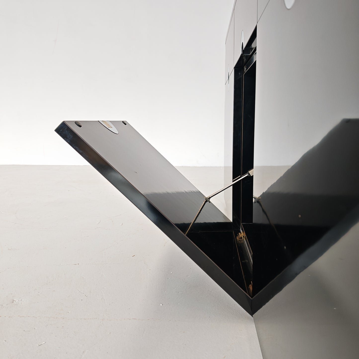 Sideboard Willy Rizzo per Mario Sabot anni 70 Nero