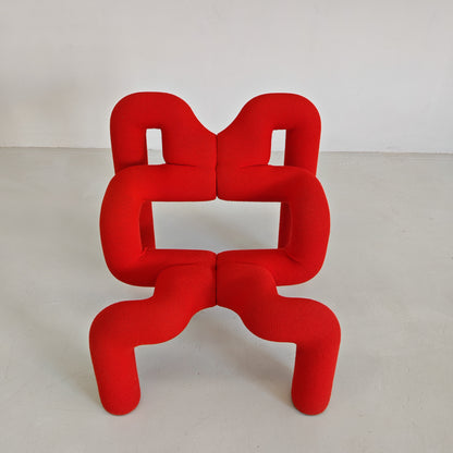 Fauteuil Ekstrem rouge, Terje Ekstrom pour Stokke, années 80