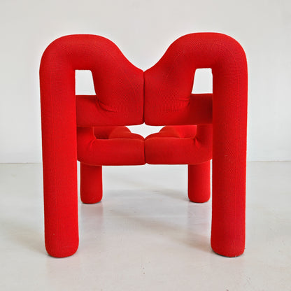 Fauteuil Ekstrem rouge, Terje Ekstrom pour Stokke, années 80