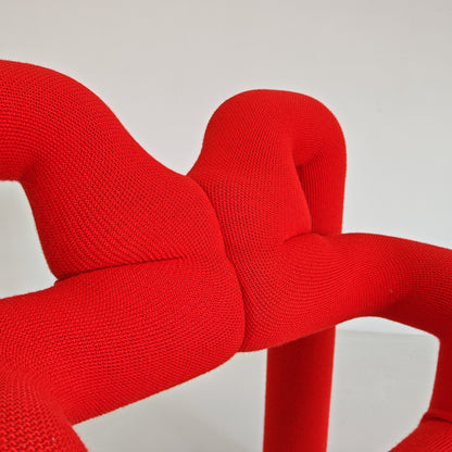 Fauteuil Ekstrem rouge, Terje Ekstrom pour Stokke, années 80