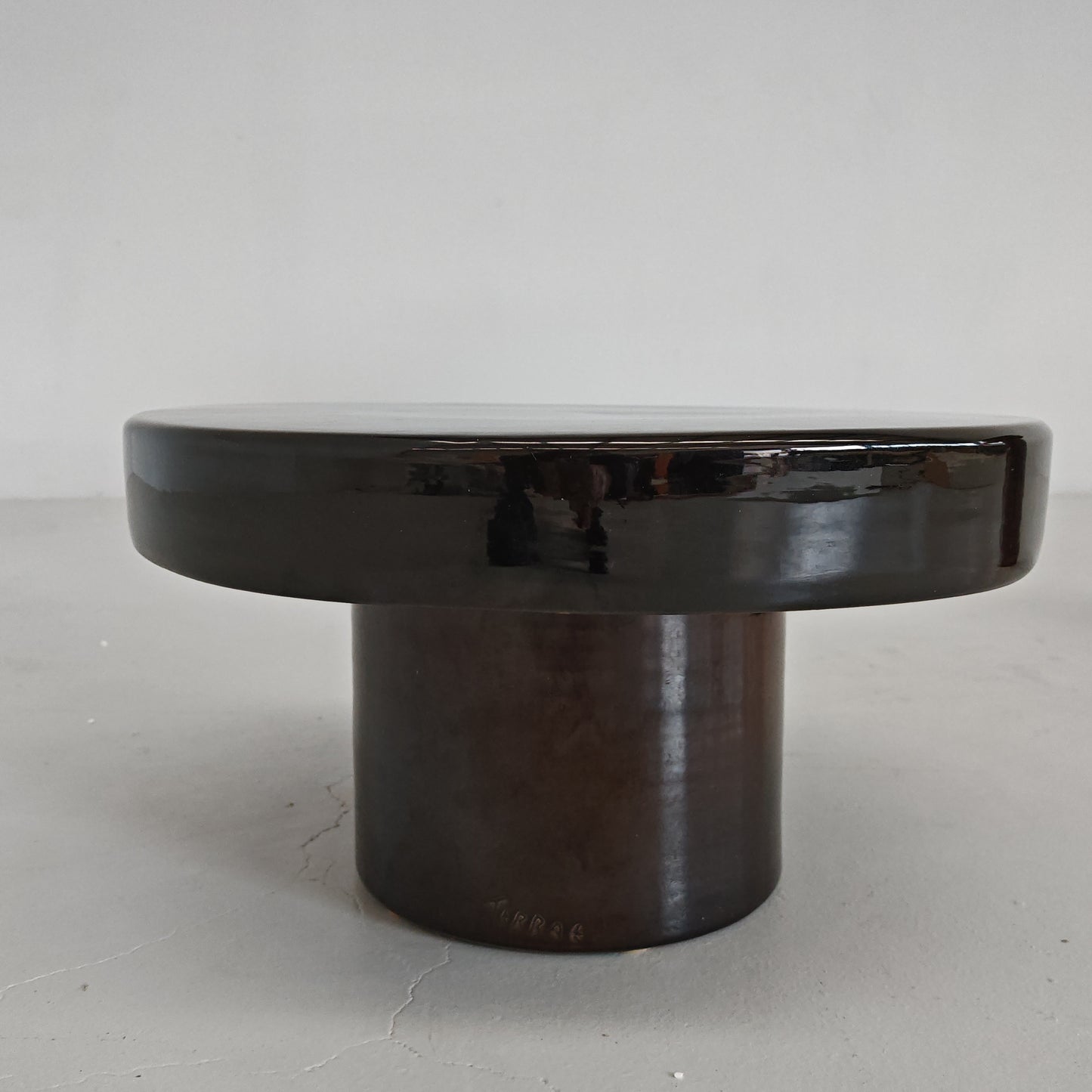 Tavolino tondo ceramica "Terrae" Raffaello Biagetti anni 70 (piccolo)
